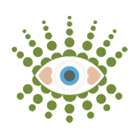 bykindpeople heart green eye see Sticker
