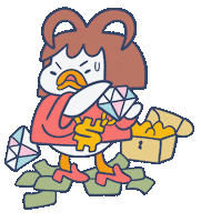 Duck Jazz Sticker by elodie shanta