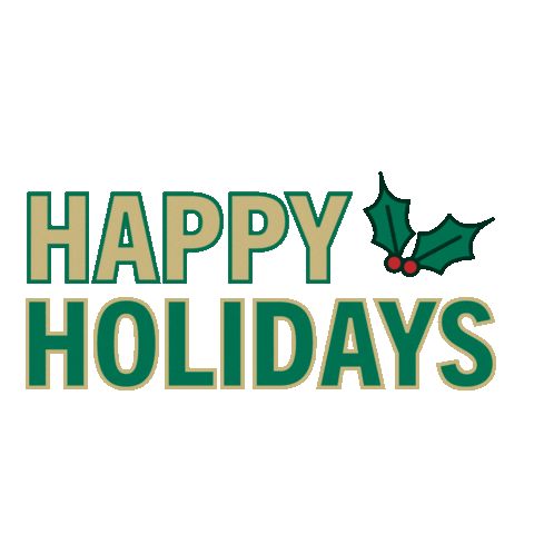 Green And Gold Happy Holidays Sticker by University of South Florida