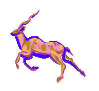 nimurad art animal run running Sticker