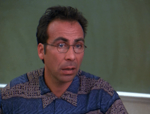 Celebrity gif. Taylor Negron gives an exaggerated reaction and widens his eyes and mouth as big as possible, his forehead wrinkling heavily as he scans the room. He says, "Whoa! That was amazing."