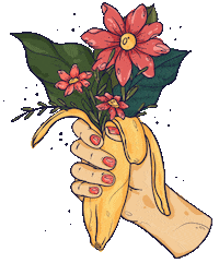 carolindiamanti flowers sparkle gift banana Sticker