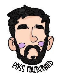 ross rossmacdonald Sticker by Muffi Hölle