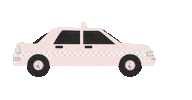 ShopDanaScott pink nyc taxi omw Sticker