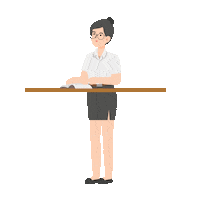 Terdpongdesign sticker woman speaking employee Sticker