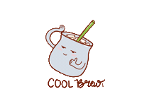 Coffee Cold Brew Sticker by RBillustrationStudio