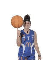 Damenbaskets basketball ball rolling dbb Sticker