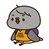 Pigeon 待ってる Sticker by nako yamaguchi