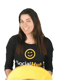 SocialHub happy smile yellow joy Sticker