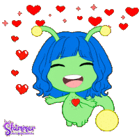 Sending I Love You Sticker by ShimmertheGlowworm