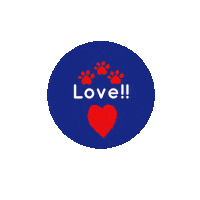 ThreePaws love dog three paws Sticker