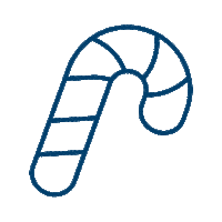 Candy Cane Sticker by Evergreen Goodwill