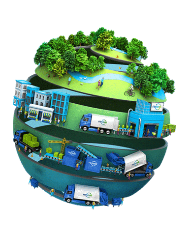 Renewi world recycle globe global Sticker