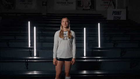 Georgia Tech Volleyball GIF by Georgia Tech Yellow Jackets