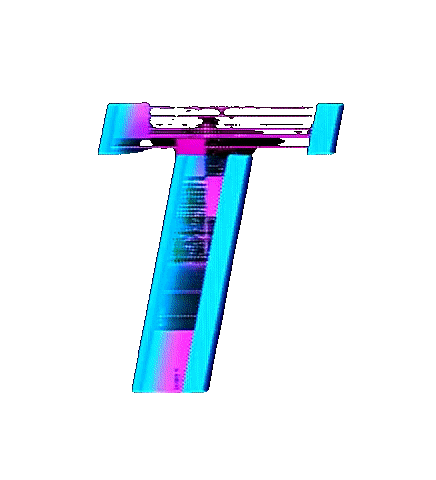Glitch Alphabet Sticker by #BASILIO
