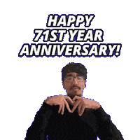 71 Year Anniversary Sticker