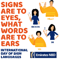 Sign Language Sticker by EmiratesNBD