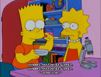 bart simpson science experiment GIF