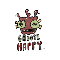 Happy 90S Sticker by Skroove