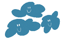 verasdesigns made by me happy clouds Sticker