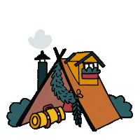 Pocket_Kira summer weekend forest garden Sticker
