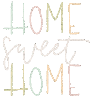 Home Sweet Lettering Sticker
