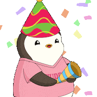 Celebrate Happy Birthday Sticker by Pudgy Penguins