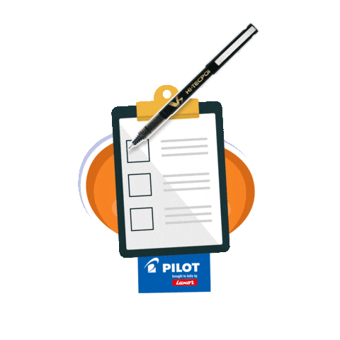 pilotpensindia work mood yay check Sticker