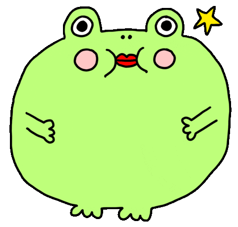 Cartoon Frog Sticker by pey chi