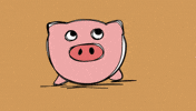 snikhead love hearts pig piggy GIF