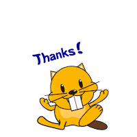 Jump Thank You Sticker by Asada Corporation