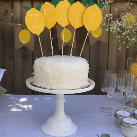 evite giphygifmaker cake lemon lemonade GIF