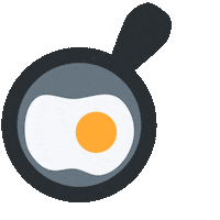 frying pan breakfast Sticker by #Foodloversunite