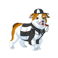 Bulldog Referee Sticker by Addie - University of Redlands Mascot