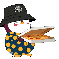 Hungry Lets Eat Sticker by Pudgy Penguins
