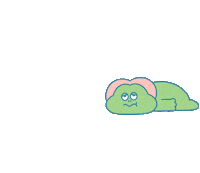 onemnem frog おやすみ 寝る かえる Sticker