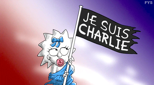 je suis charlie simpsons GIF