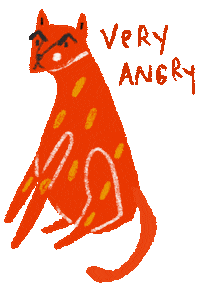 Angry Cat Sticker by Doodleganger