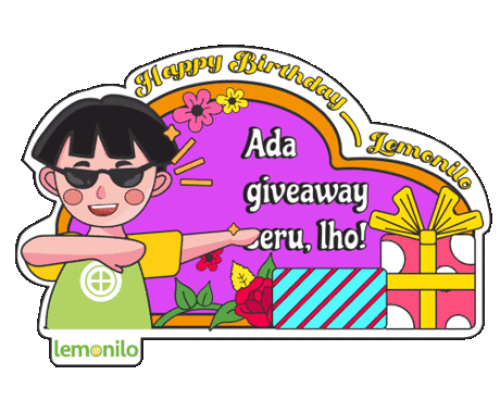 Birthday Anniversary Sticker by Lemonilo