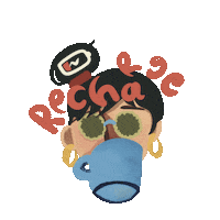 Coffee Drinking Sticker