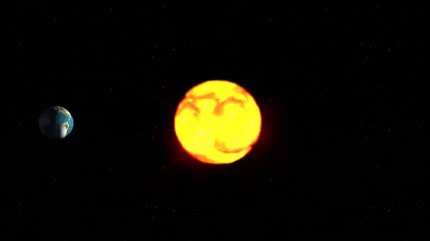sanatlibiblog giphygifmaker sun moon earth GIF