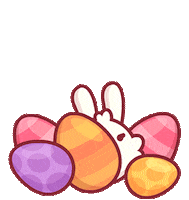 Bouncing Easter Bunny Sticker by Piffle