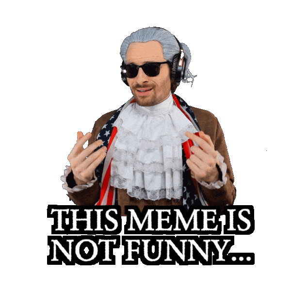 Not Funny Meme Reaction Sticker