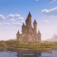 bunniestream minecraft clouds castle bunniestream GIF