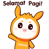 imooindonesia rabbit halo semangat pagi Sticker