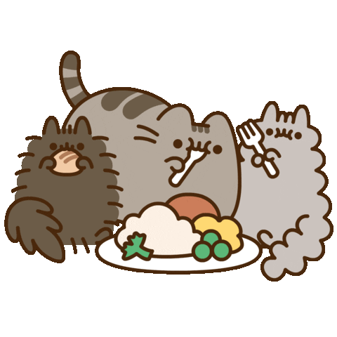 Hungry Give Thanks Sticker by Pusheen