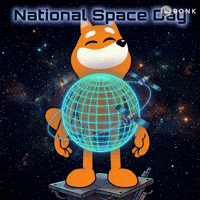 Spinning Globe National Space Day GIF by BONK