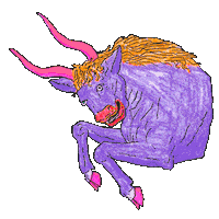 Stars Bull Sticker by James Thacher