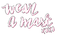 Xoxo Wear A Mask Sticker