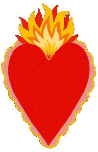Sacred Heart Love Sticker by Millie Sewell-Knight